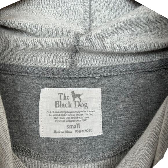 The Black Dog Gray Cowl Neck Sweatshirt Sz S - Picture 2 of 5